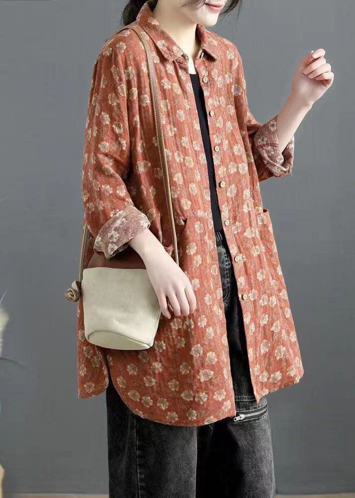 Blue Peter Pan Collar Button Side Open Shirt Tops Spring