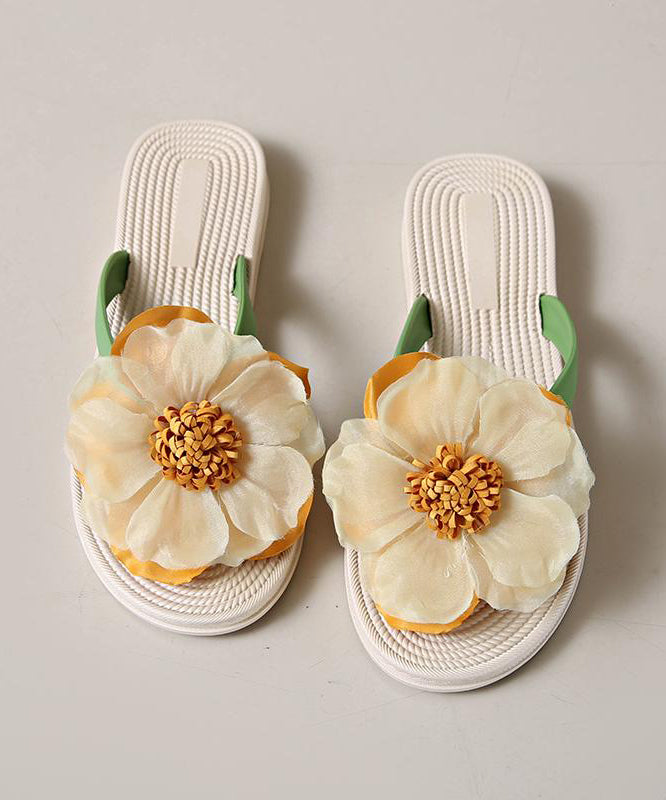 Green Splicing Flip Flops