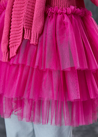 Rose Sequins Knit Sweater Dress and Shawl Two Piece Set Winter