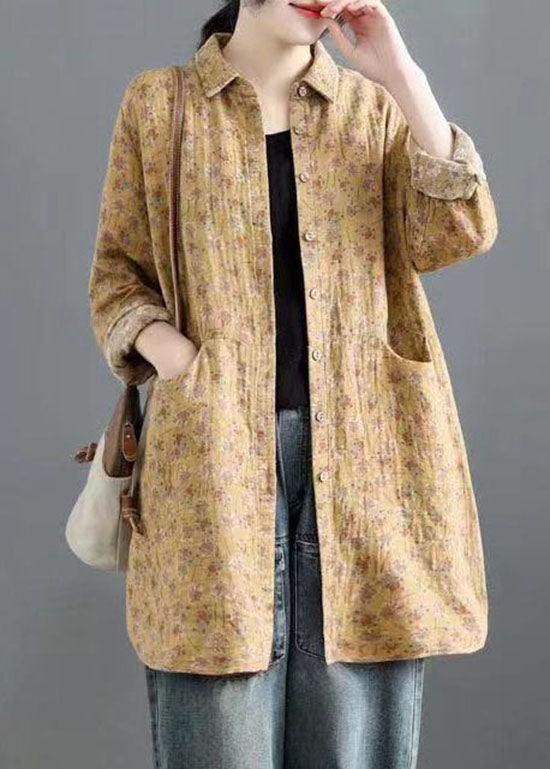 Blue Peter Pan Collar Button Side Open Shirt Tops Spring