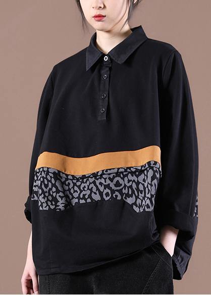 Black Patchwork Sweatshirts Tracksuits