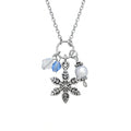 Snowflake Pearl Silver Necklace