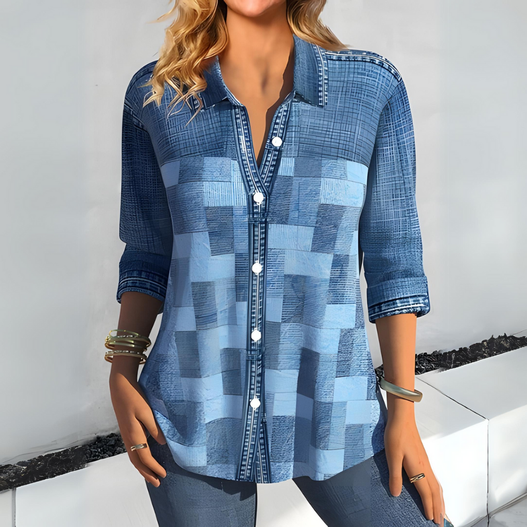 KS | Shirt with buttoned quarter sleeves