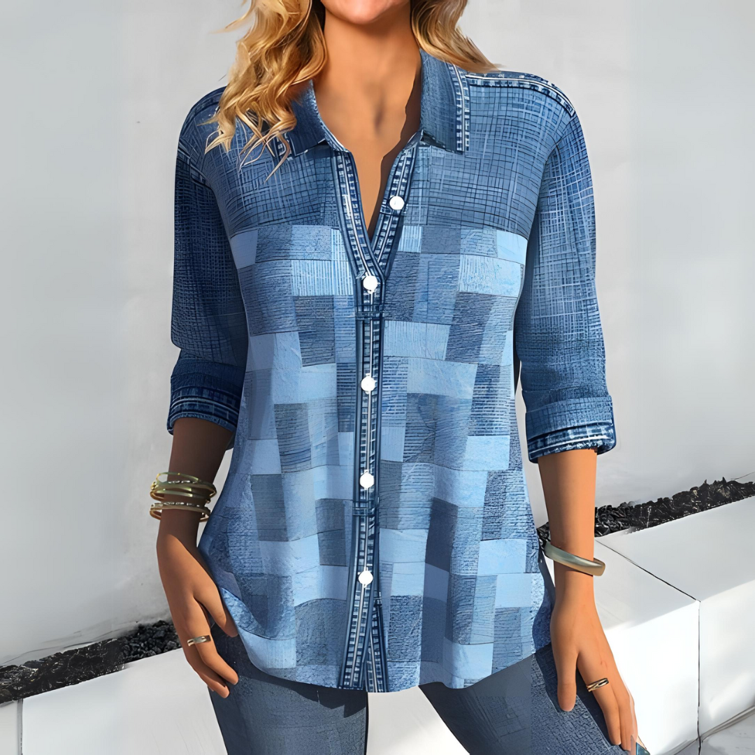 KS | Shirt with buttoned quarter sleeves