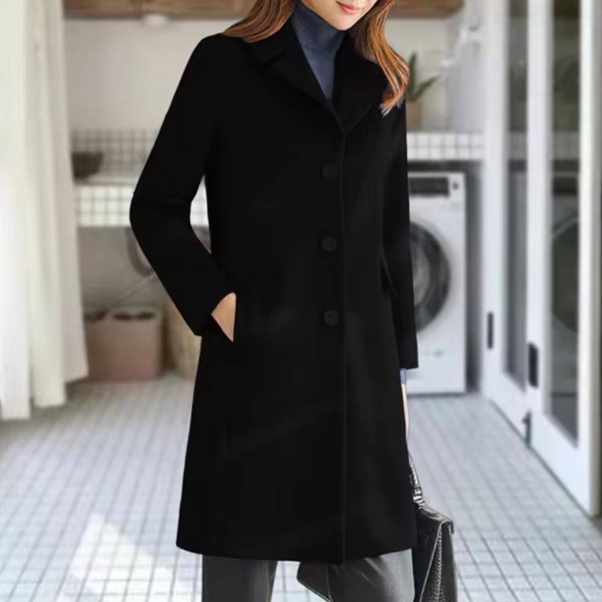 JO | Wool coat with front pocket