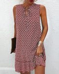 KS | Boho Print Shift Midi Dress