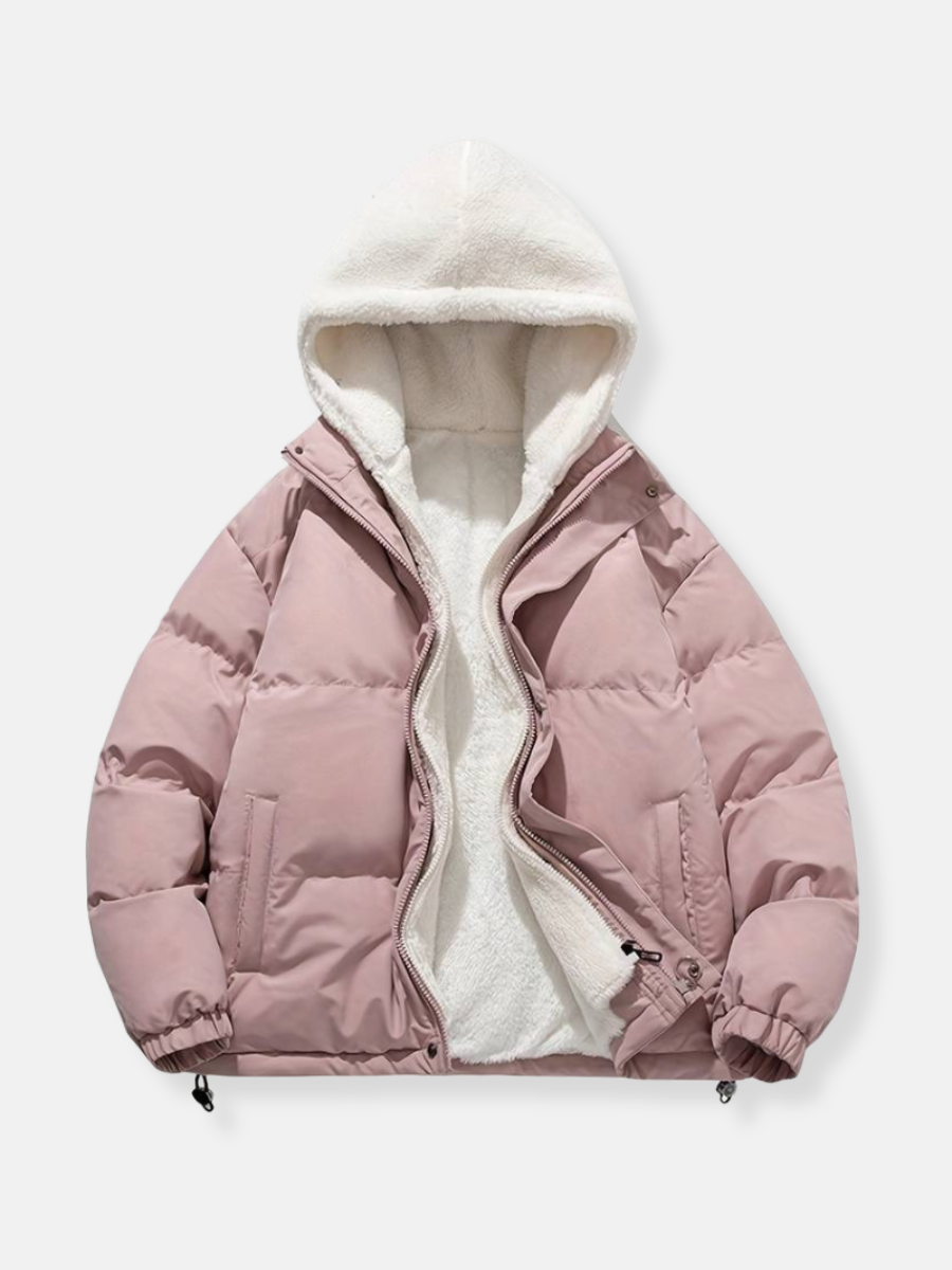 JO | Winter fur coat with zipper