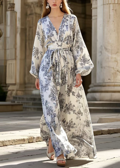Grey Print Silk Tunic Dress Exra Large Hem Spring