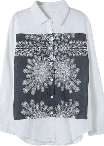 Handmade Lapel Patchwork Spring Top Silhouette Tutorials White Top