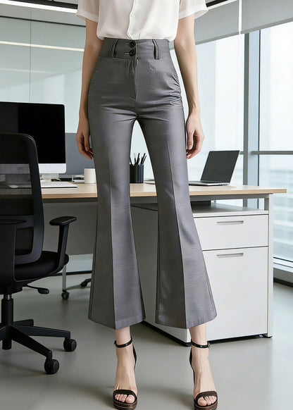 Grey Patchwork Crop Pants Summer