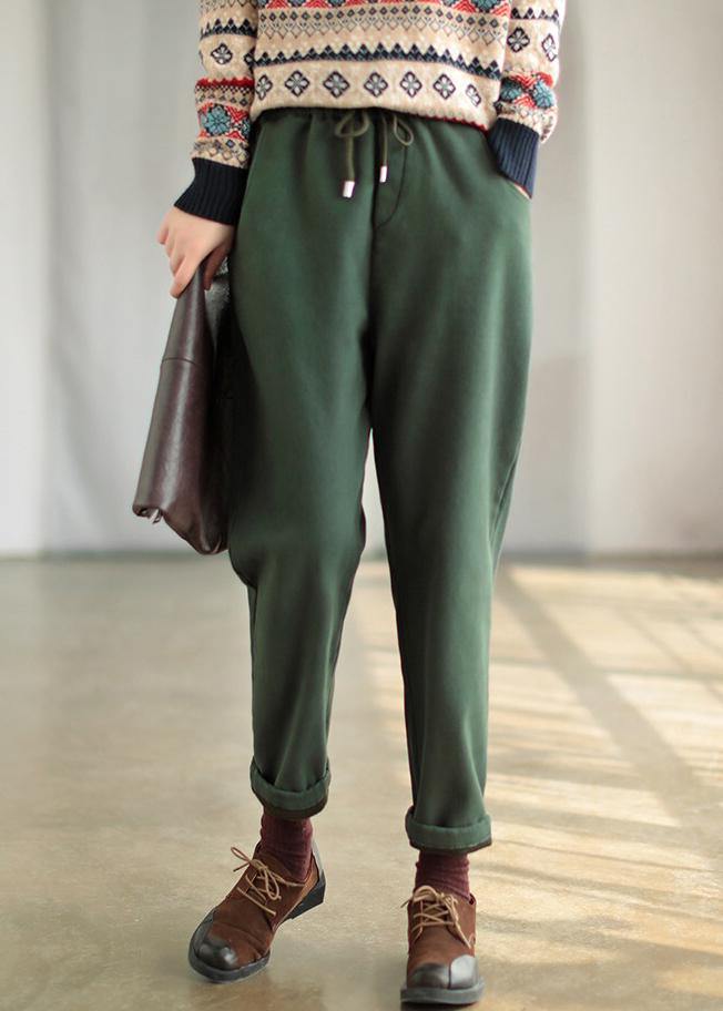 Simple Khaki Clothing Spring Elastic Waist Drawstring Ideas Pant