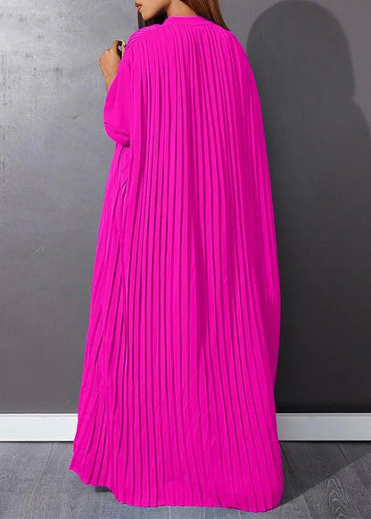 Rose Wrinkled Long Dresses Spring
