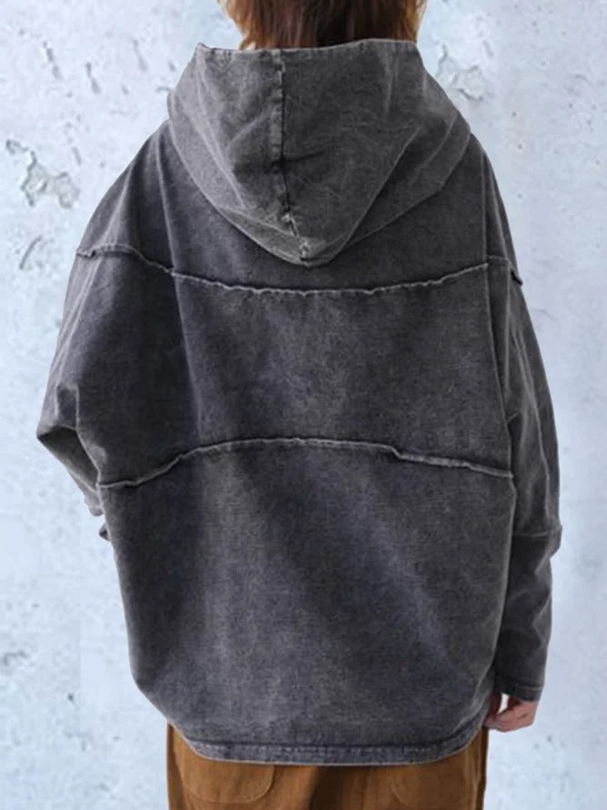 JO | Denim pullover hoodie