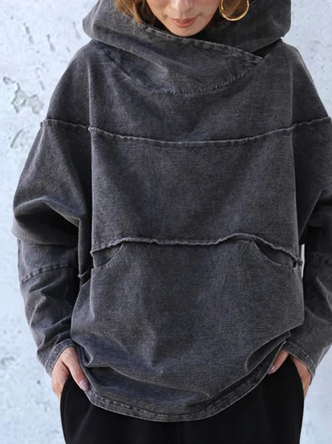 JO | Denim pullover hoodie