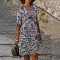 Scottish Thistle Art Print Midi Dress artswardrobe