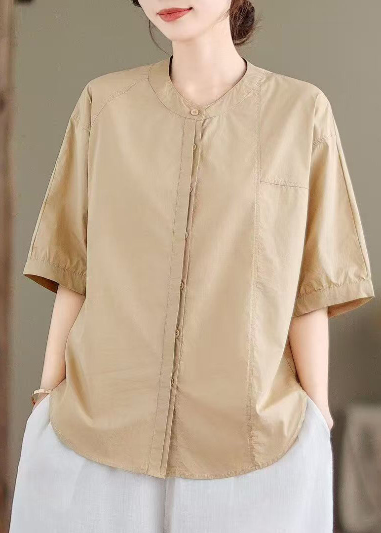 White Oversized Cotton Tops Half Sleeve