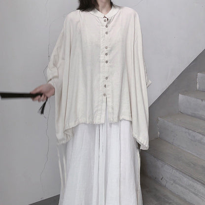 Diy Stand Collar Batwing Sleeve Tops Blouses Tutorials Nude Blouses