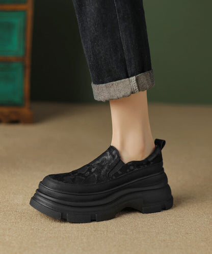 European and American Style Yellow Platform Loafers Shoes