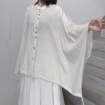 Diy Stand Collar Batwing Sleeve Tops Blouses Tutorials Nude Blouses