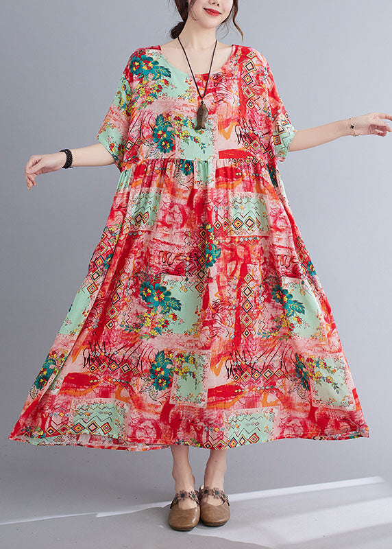 Neck Loose Summer Dress for