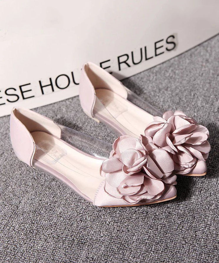Pink Comfy Splicing Walking Sandals Pointed Toe