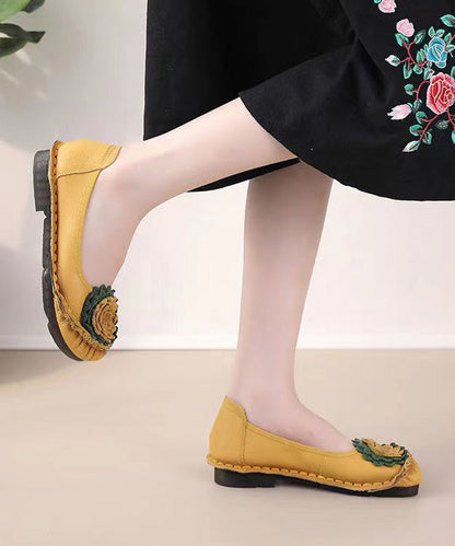 Red Flat Shoes for Comfortable Splicing Soofairy Shoes-20251