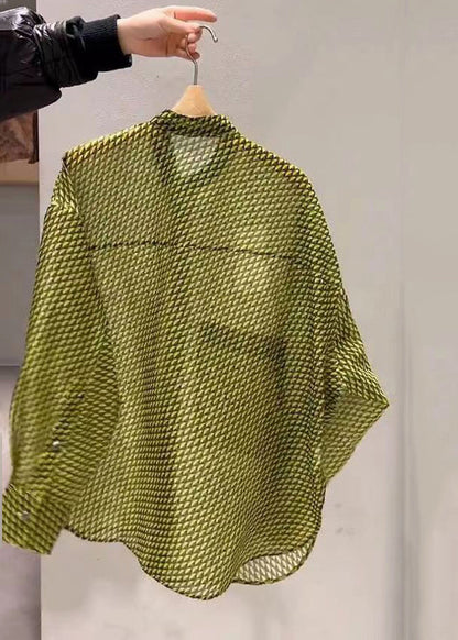 Oho Yellow Patchwork Button Shirt Long Sleeve