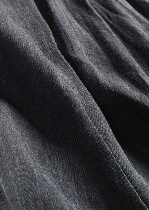 Dark Grey Oversized Tie Dye Pockets Cotton Harem Pants Fall
