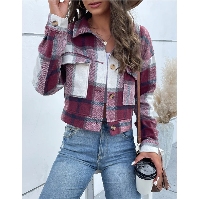JO | Trendy plaid jacket for women