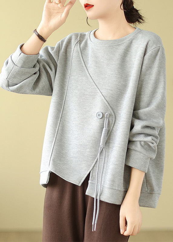 Orange Tasseled Cotton Pullover Top Fall