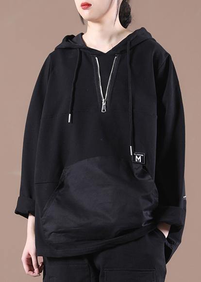 Black Hooded Sweatshirts Tracksuits
