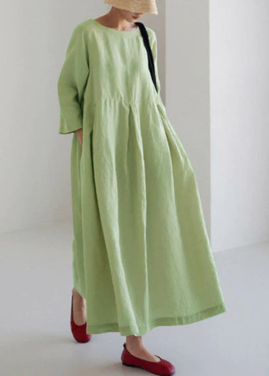 Flower Print1 Cotton Dresses Pockets Patchwork Spring