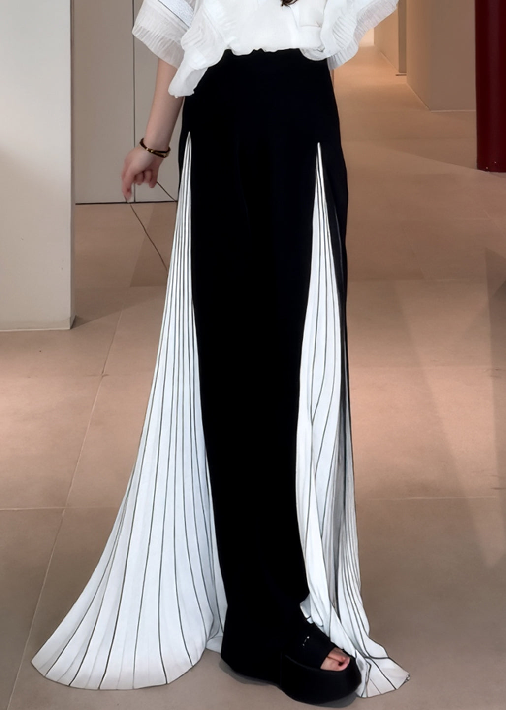 Summer New French Splicing Wide Leg Pants