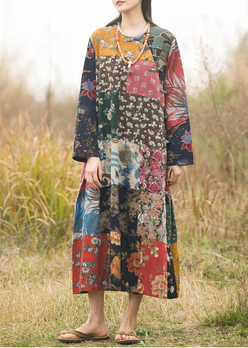 Colorblock Low High Design V Neck Print Patchwork Top Long Sleeve