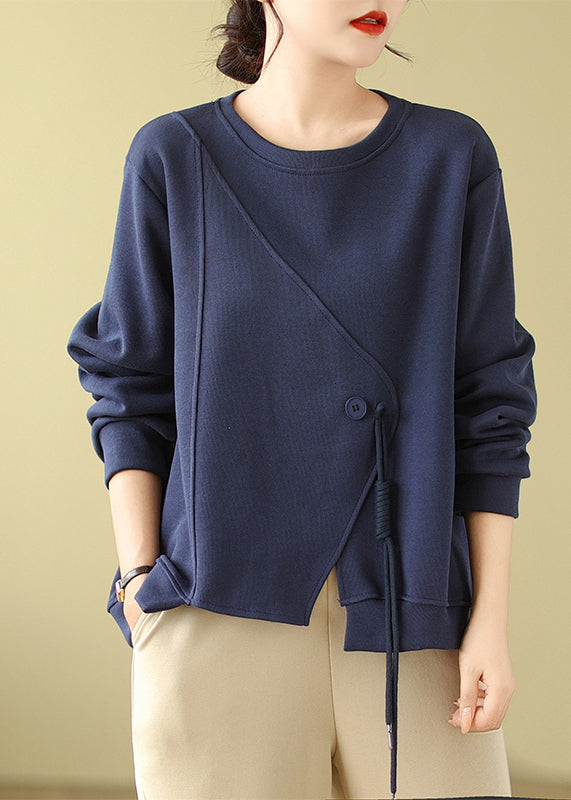 Orange Tasseled Cotton Pullover Top Fall