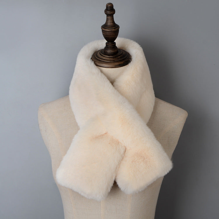 Comstylish Vintage Basic Cozy Ecofriendly Fur Scarf