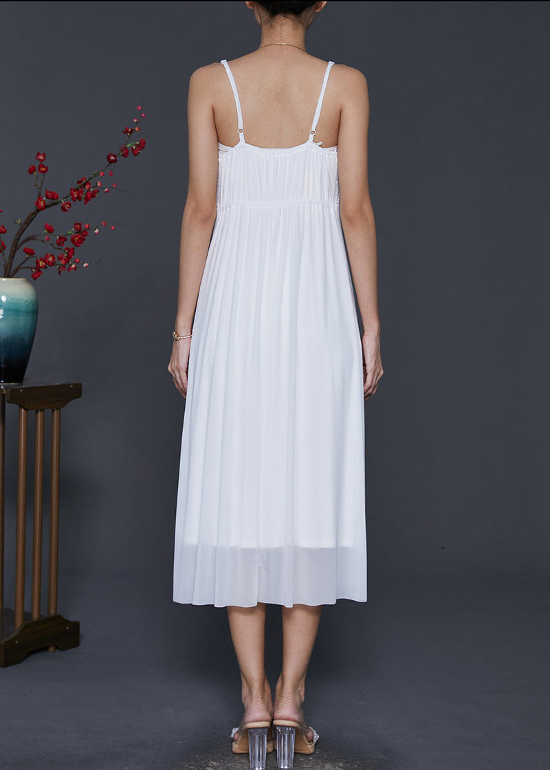 Diy White Bustier Top Chiffon Spaghetti Strap Dress Summer