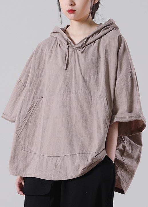 Khaki Low High Design Cotton Summer Shirt