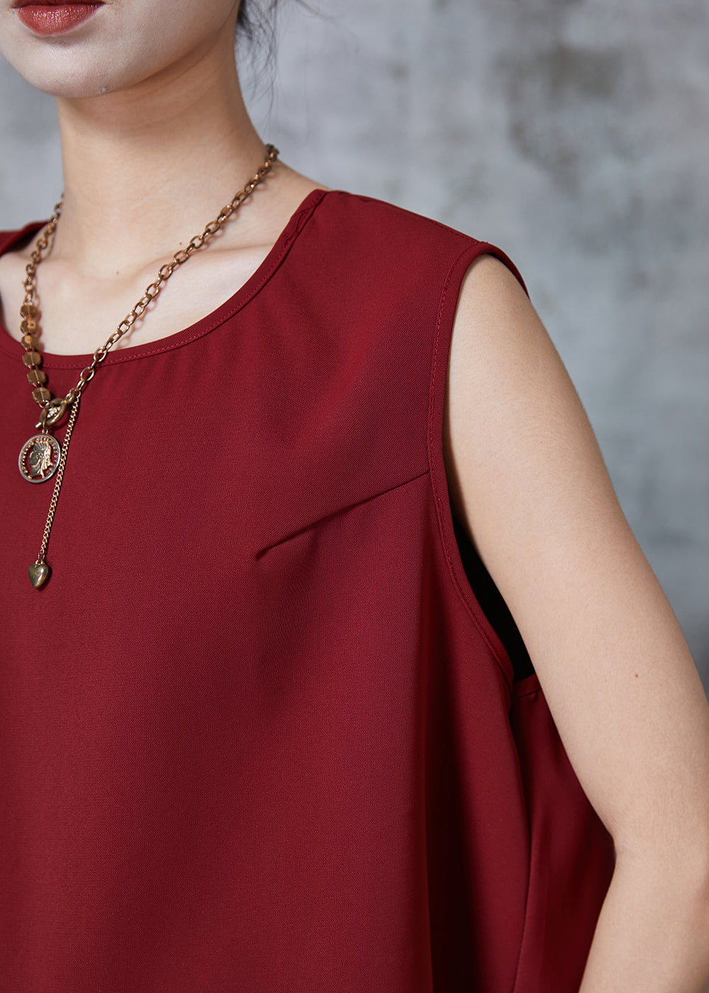 Mulberry Asymmetrical Cotton Beach Vest Sleeveless