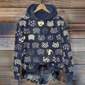 Cute Cat Japanese Art Print Hoodie elevenforest