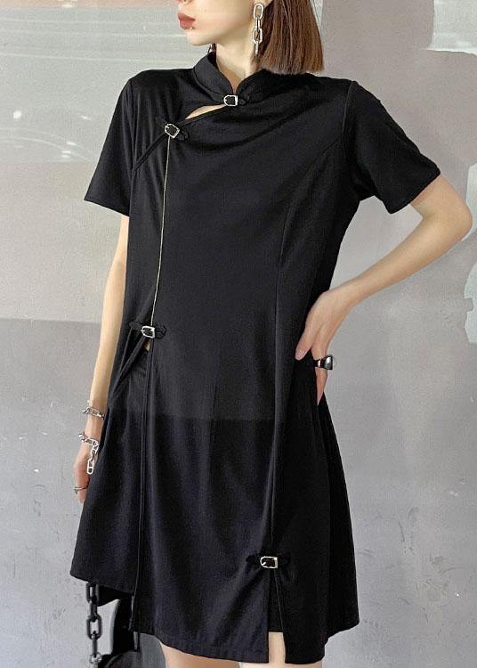 New Summer Black Dress + Hot Pants Two Piece Set