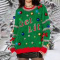 Women's Christmas Get Ite Art Printed Casual Sweatshirt elevenforest