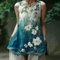 Comstylish Women's Vintage Japanese Cherry Blossom And Bamboo Art Shirt