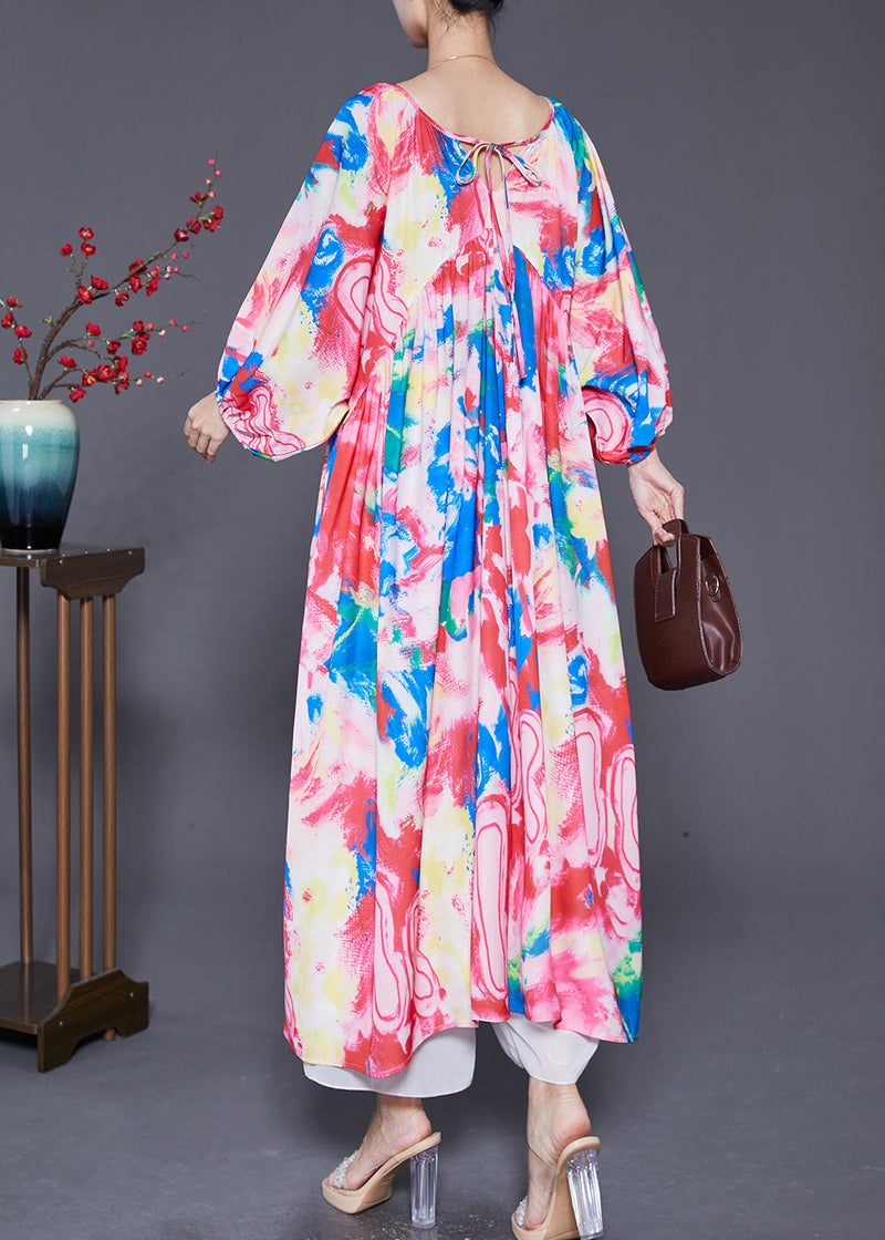 Oversized Tie Dye Exra Large Hem Cotton Beach Dresses Fall