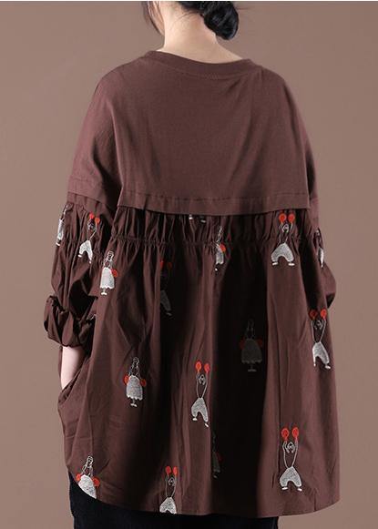 Button Autumn Style Tunics for Chocolate Tops