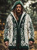 Irish Totem Lace Pattern Men's Hooded Jacket elevenforest