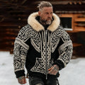 Men's Viking Celtic Knot Cozy Zipper Hooded Sweater artswardrobe