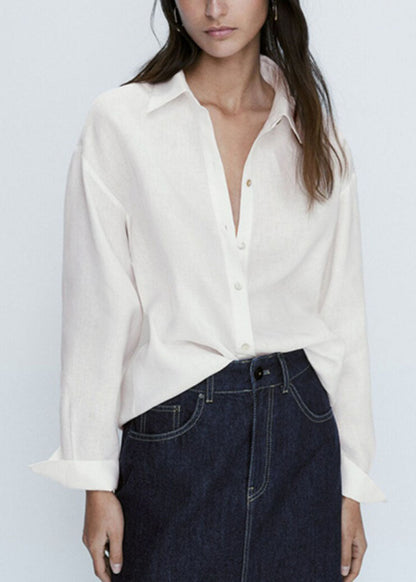 Brief Baby Blue Peter Pan Collar Button Shirt Fall