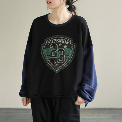 Patchwork Cotton Springtunics for Fabrics Black Alphabet Prints Top
