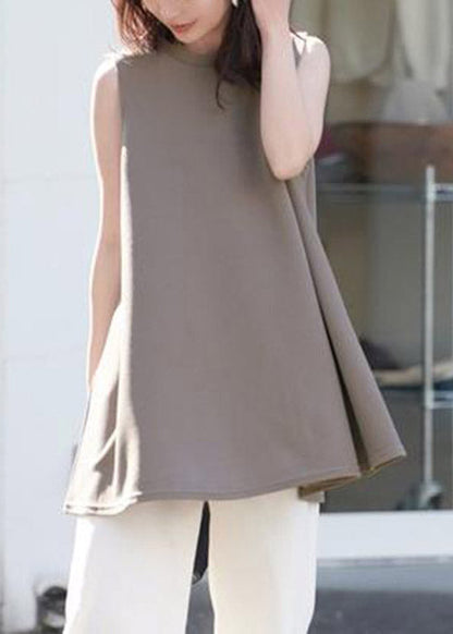 Coffee Cotton T Shirt Sleeveless